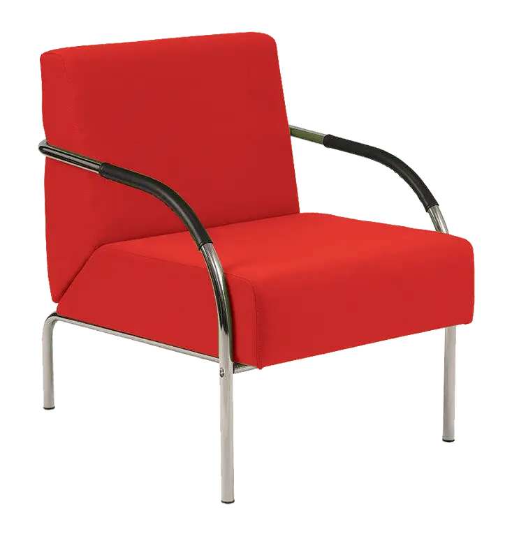 SPA 1 chrom,  látka BONDAI BN14 (4011) - látka červená